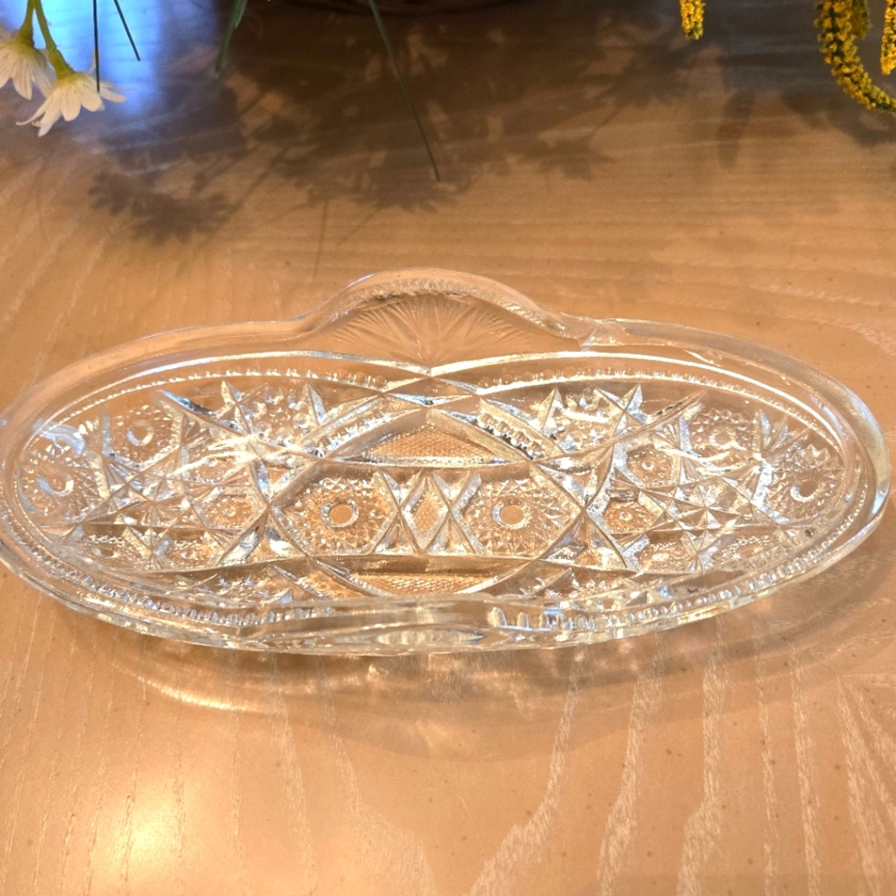 Vintage McKee EAPG Pressed Glass Relish/Pickle Dish – Fentec Pattern (1904–1914)